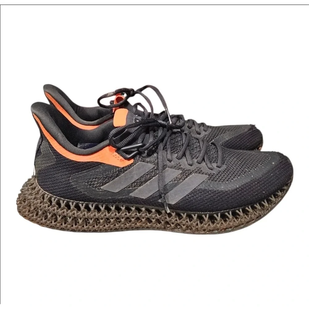 Adidas 4DFWD 2 Mens Running Shoes Size 11 Black Solar Orange GZ6943